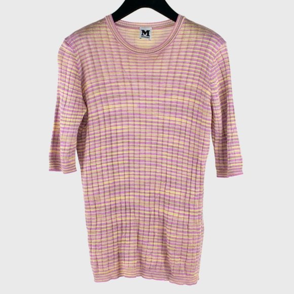 M Missoni Golden Mauve Knit Tee - Picture 1 of 7